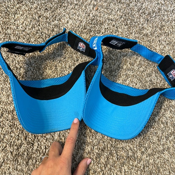 Two new without tags NFL Panther visors NWOT - Picture 3 of 4